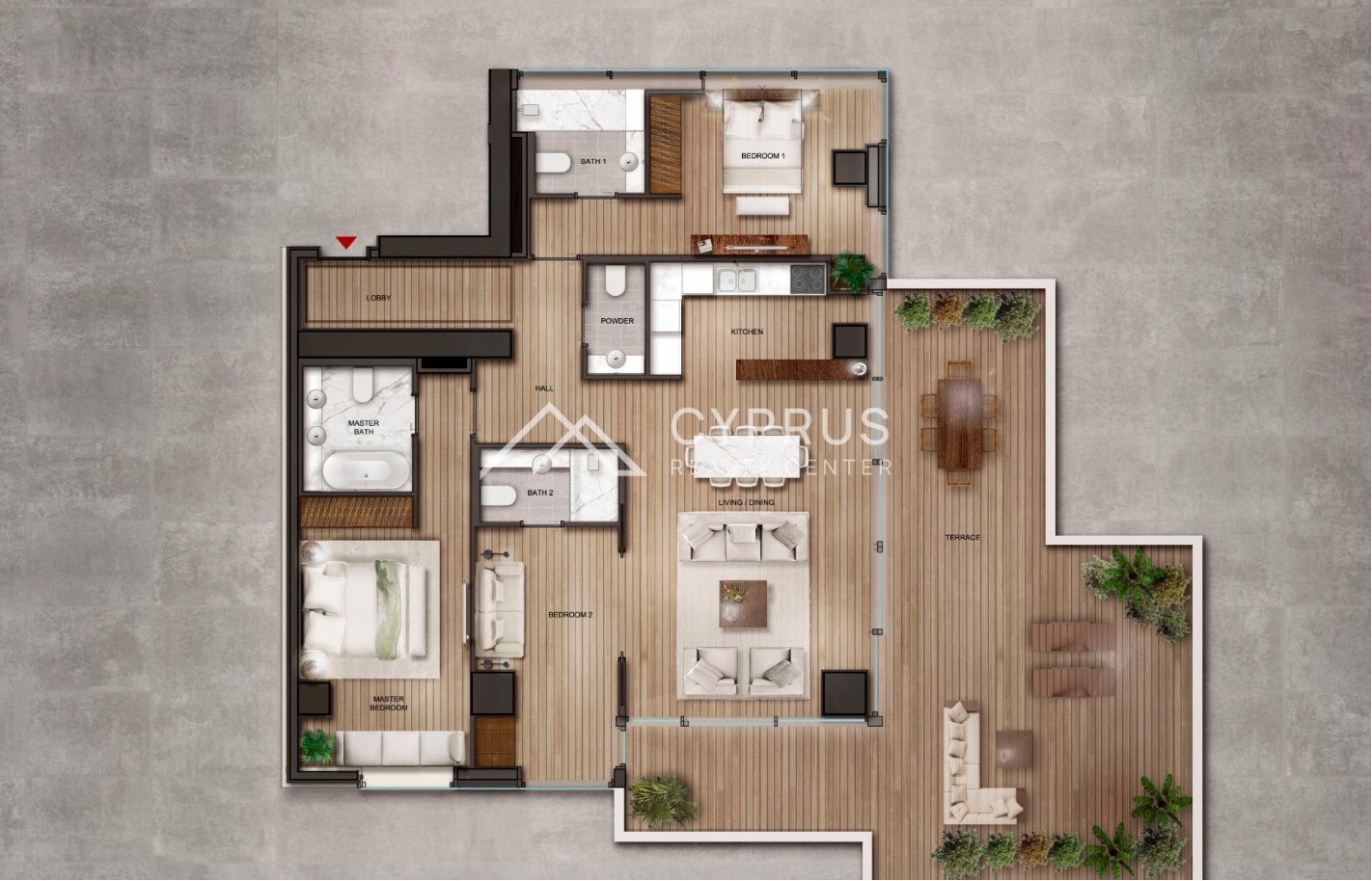 Three bedroom apartments in Limassol, Agios Tychonas - фото 34