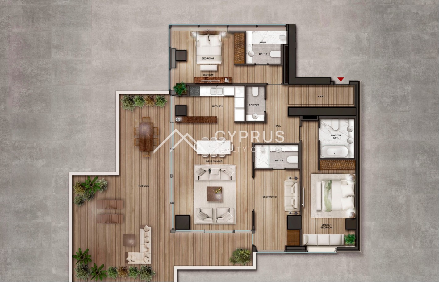 Three bedroom apartments in Limassol, Agios Tychonas - фото 27
