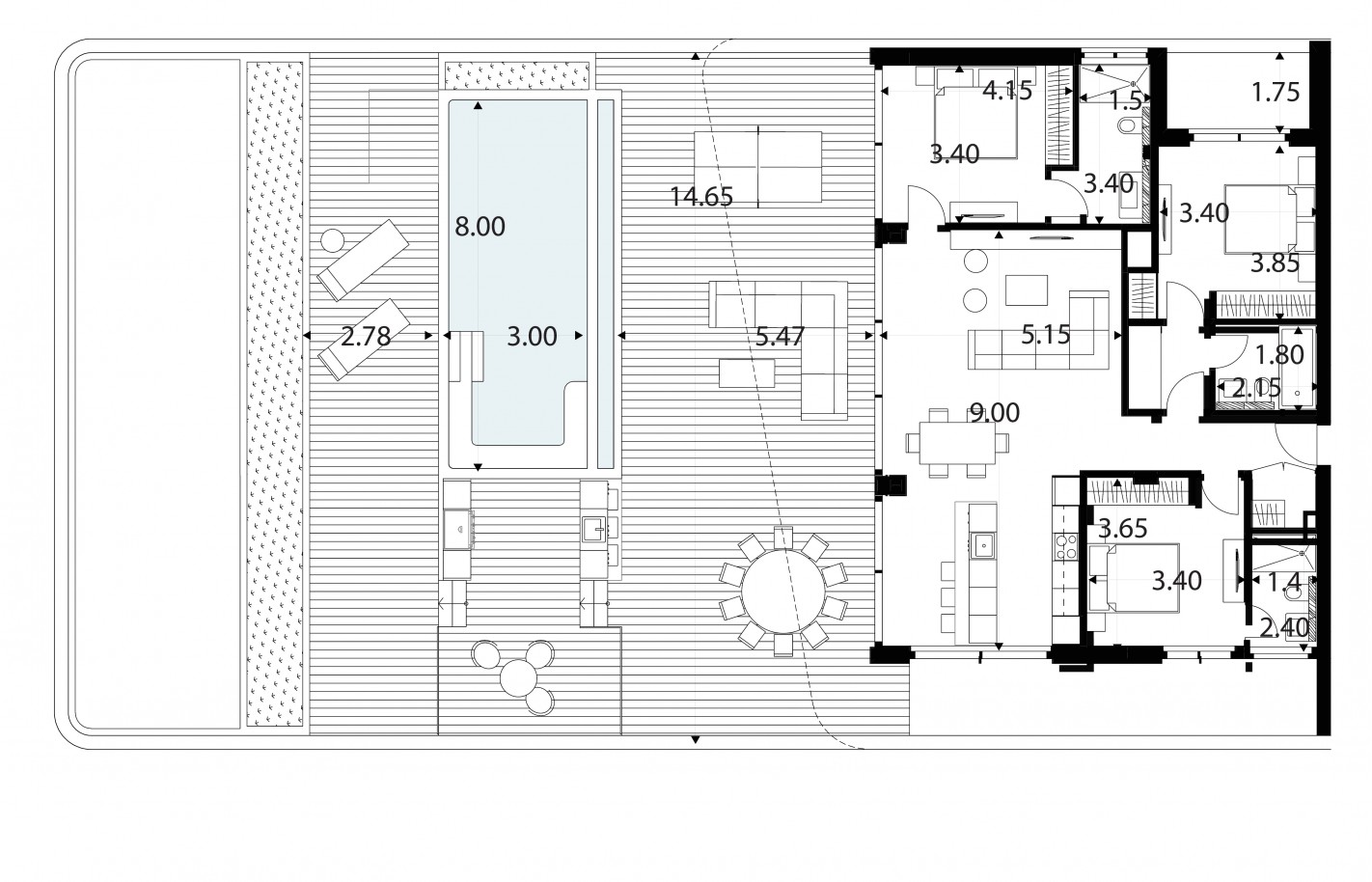 Трехспальные апартаменты в Лимассоле, Potamos Germasogeia - фото 14