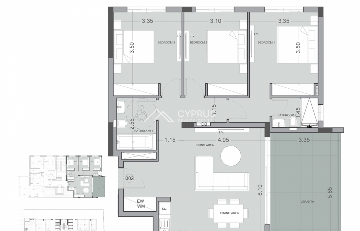 Трехспальные апартаменты в Лимассоле, Potamos Germasogeia - фото 5