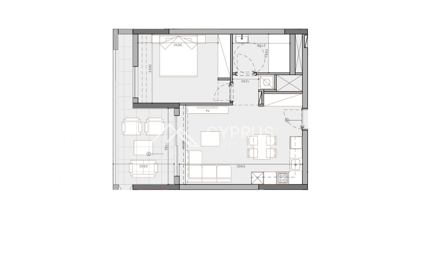 Односпальные апартаменты в Лимассоле, Potamos Germasogeia - фото 8