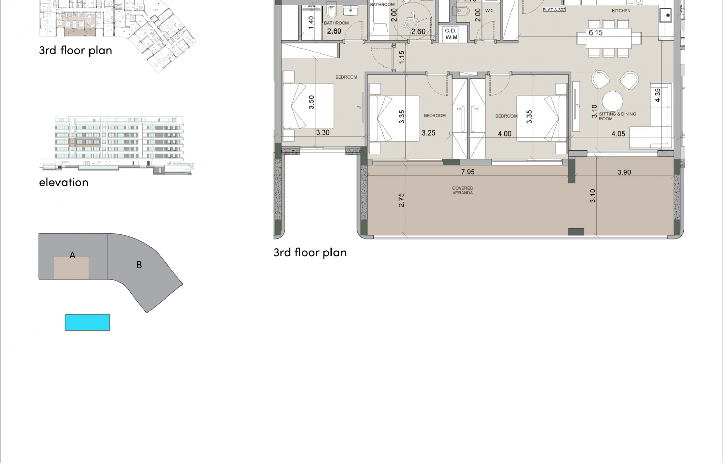 Apartment in Limassol with 3 bedrooms, Agios Tychonas - фото 12