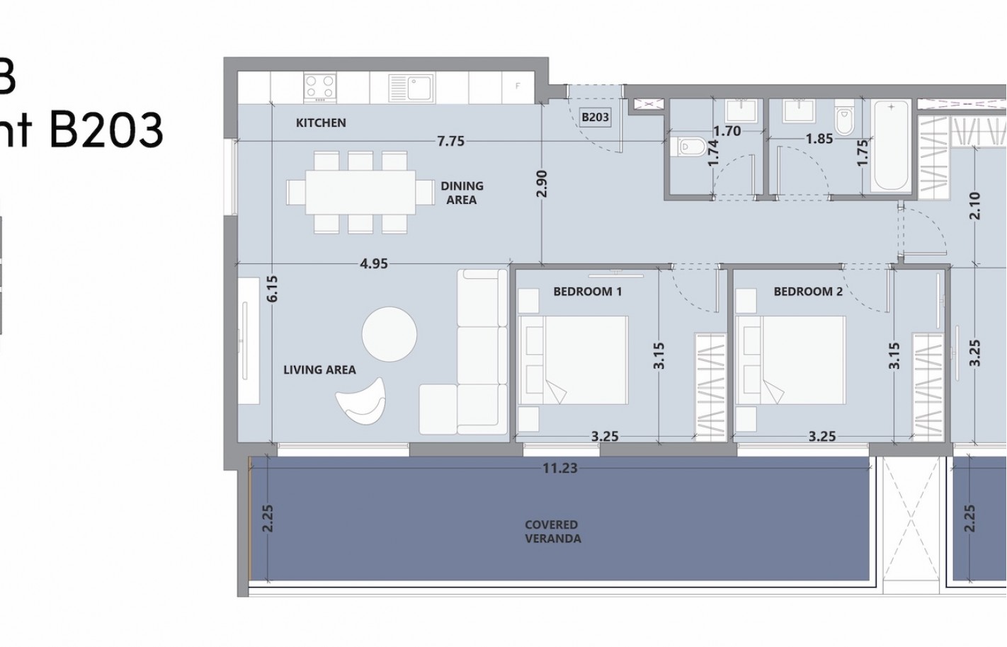 Three bedroom apartment in Limassol, Agia Fyla - фото 19