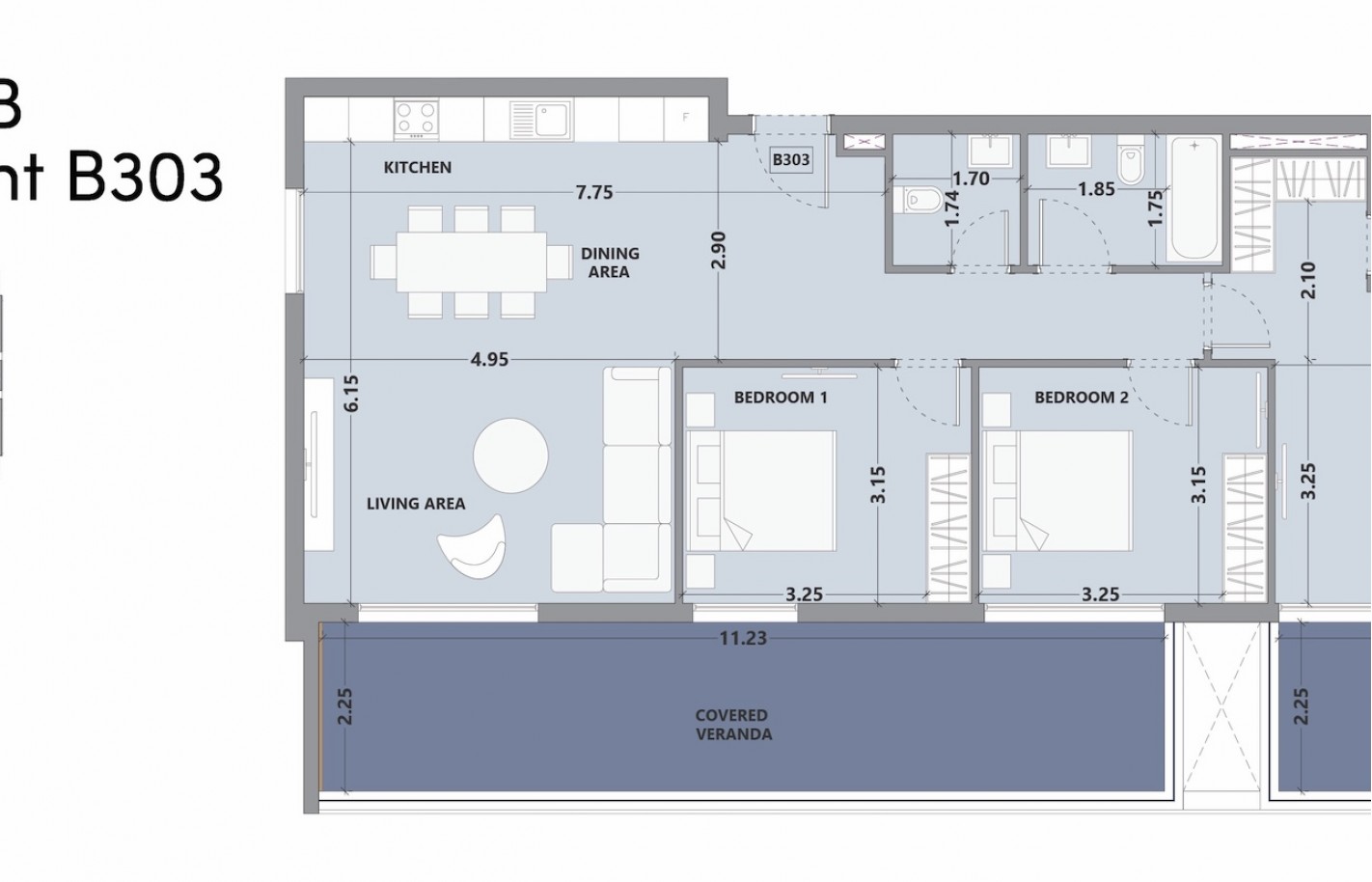 Three bedroom apartment in Limassol, Agia Fyla - фото 19
