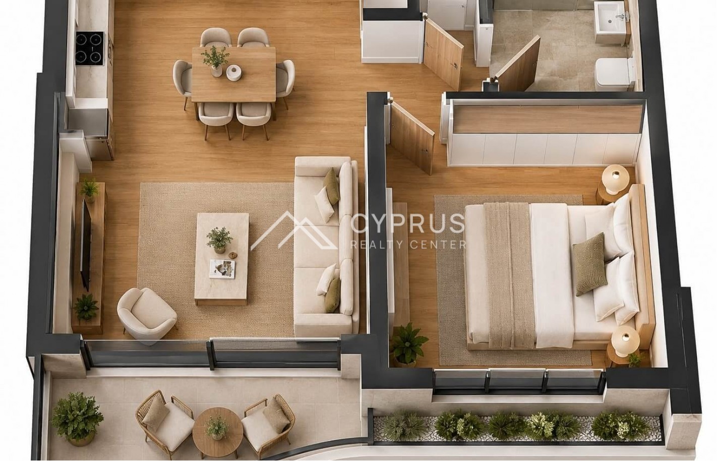 One bedroom apartment in Limassol, Potamos Germasogeia - фото 7