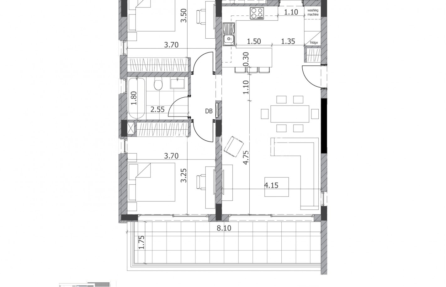 Two bedroom apartment in Limassol, Potamos Germasogeia - фото 23