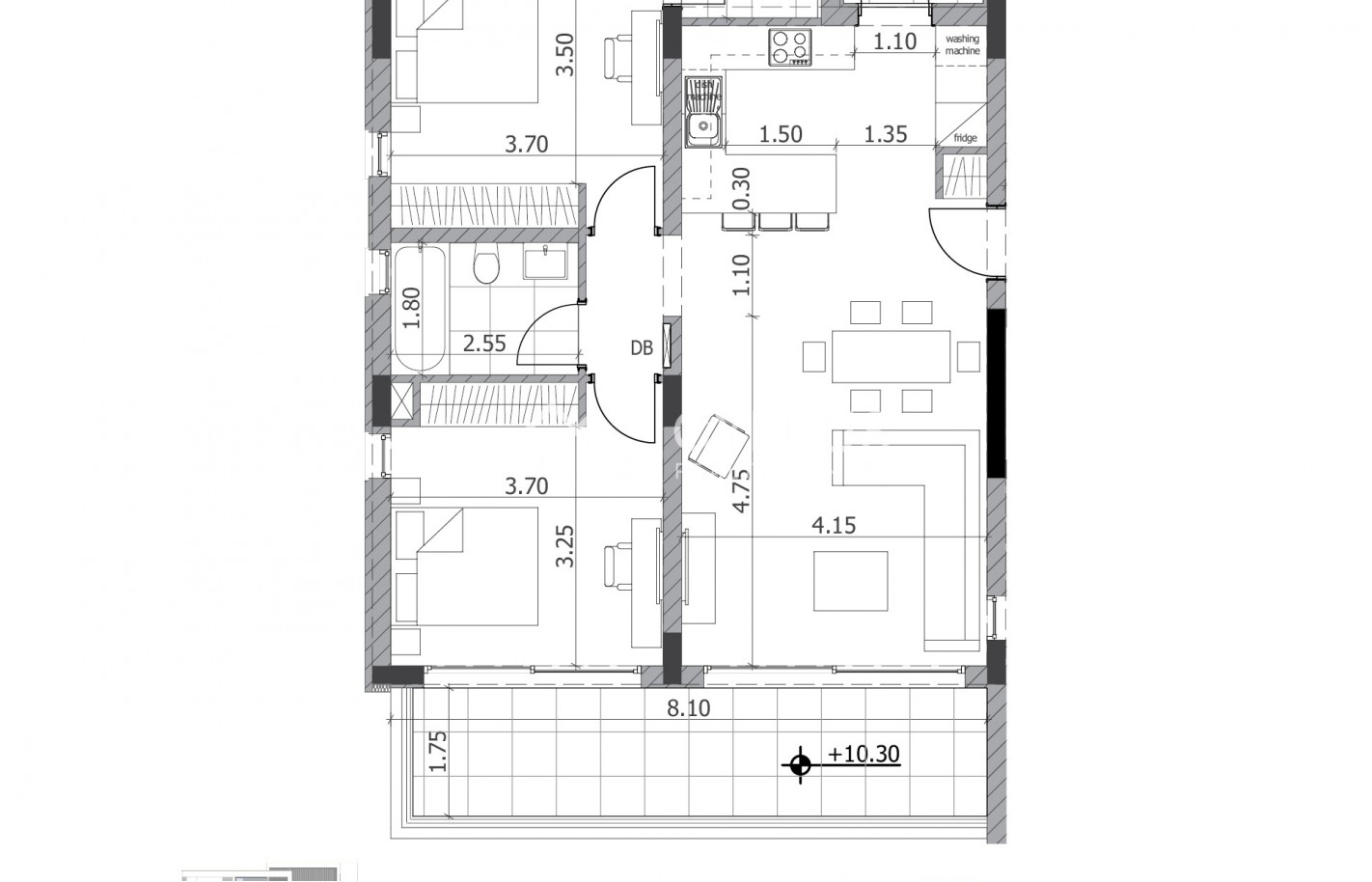 Two bedroom apartment in Limassol, Potamos Germasogeia - фото 1