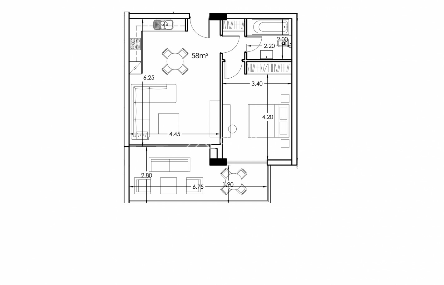 One bedroom apartment in Limassol, Potamos Germasogeia - фото 26